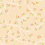 vector seamless floral pattern with leaves and branches