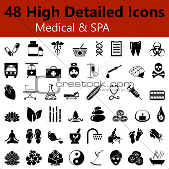 Medical and SPA Smooth Icons