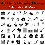  Celebration and Music Smooth Icons