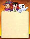 Frame with Halloween characters topic 3