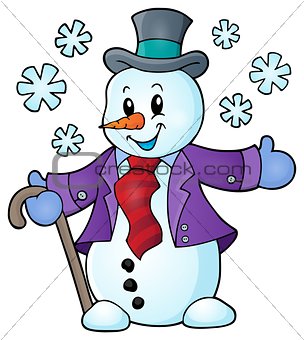 Winter snowman topic image 1
