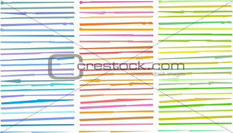 irregular stripe lines pattern over white in blue green and pink