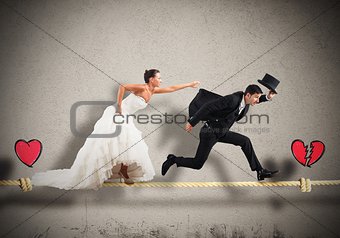 Stage a failed marriage