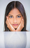 Portrait Beautiful Asian Indian Woman Girl