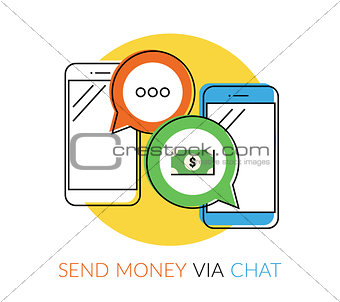 Transferring money via chat