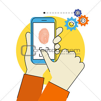 Fingerprint scanning on smartphone