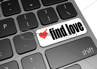 Find love black keyboard