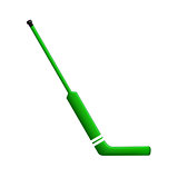 Hockey stick for goalie in green design