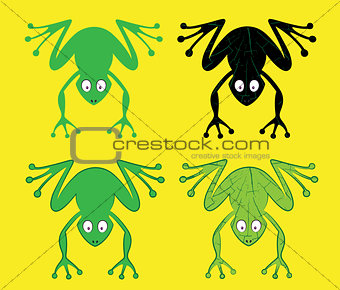cartoon frog silhouette