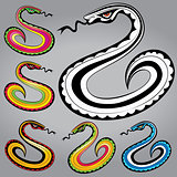 cartoon snake bodies connected together