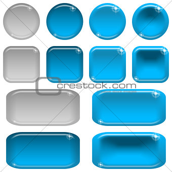 Glass buttons, set