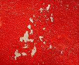 Background of cracked red paint