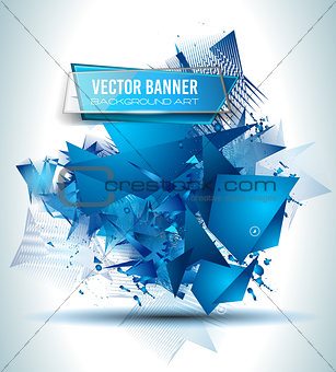 Abstract Background with Shapes Explosion For Cover,