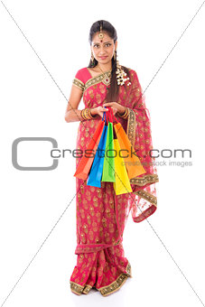 Indian woman shopping