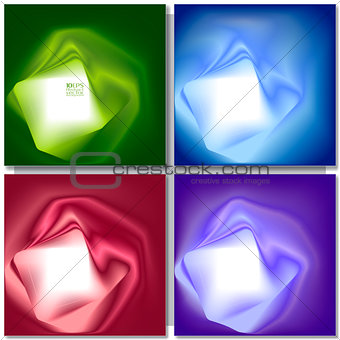 Set of abstract colorful square backgrounds