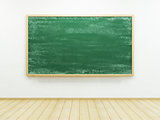 blank blackboard on the wall