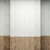 empty room with wooden walls