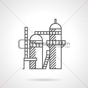 Line  vector icon for glass plant