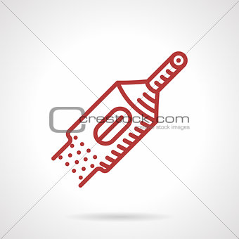 Red line tattoo machine tube. Vector icon
