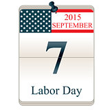 Calendar for Labor Day