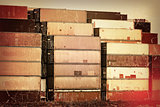 Nostalgia in the harbor - old container stacks