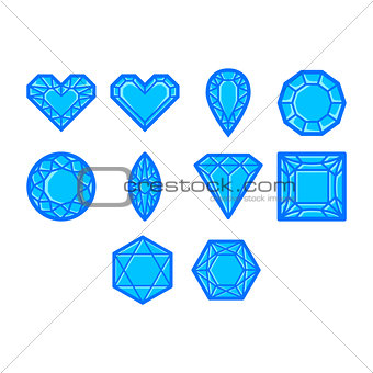 Diamond icon set