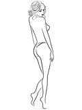 Abstract beautiful female outline