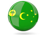 Round icon with flag of cocos islands