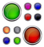 Set of isolated vector, glossy web button. Beautiful internet button.Empty on white background