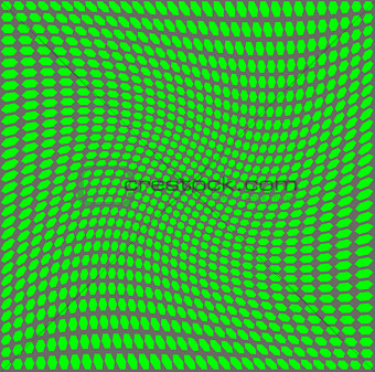 Optical illusion  green on a gray background