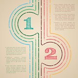 Abstract grunge lines infographic design