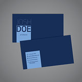 Simplistic blue business card template