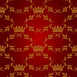 Seamless pattern with crowns.