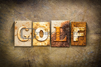 Golf Concept Letterpress Leather Theme