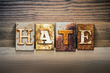 Hate Concept Letterpress Theme