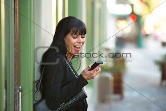 Woman Looking at Cellphone