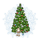 Christmas tree, sketch for your design