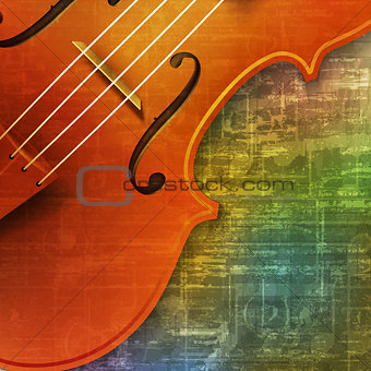 abstract grunge background with violin