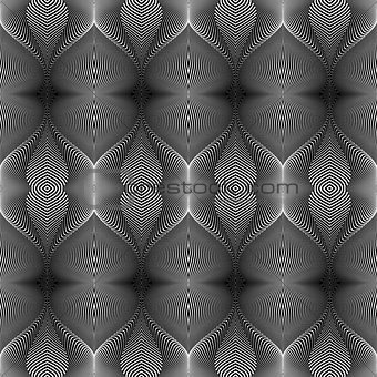 Design seamless monochrome illusion background