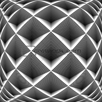 Design monochrome diamond geometric pattern