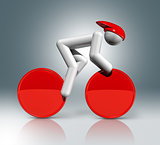 Cycling Track 3D symbol, Olympic sports