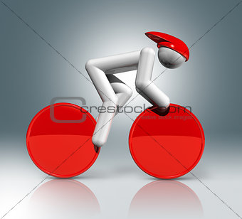 Cycling Track 3D symbol, Olympic sports