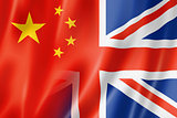 China and UK flag