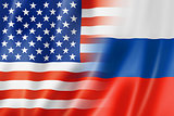 USA and Russia flag