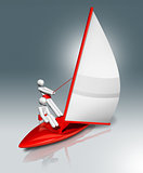 Sailing 3D symbol, Olympic sports
