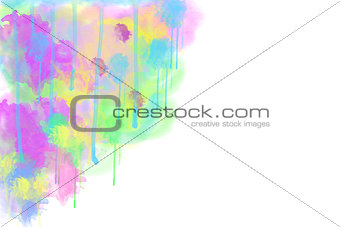 Multi-coloured spot, watercolour abstract background