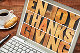 Enjoy Thanksgiving typography
