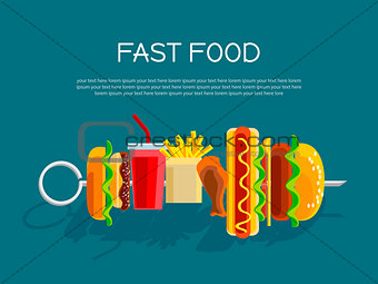 Fast food concept banner