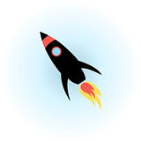 space rocket flight icon