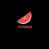 piece of watermelon icon labeled vitamin